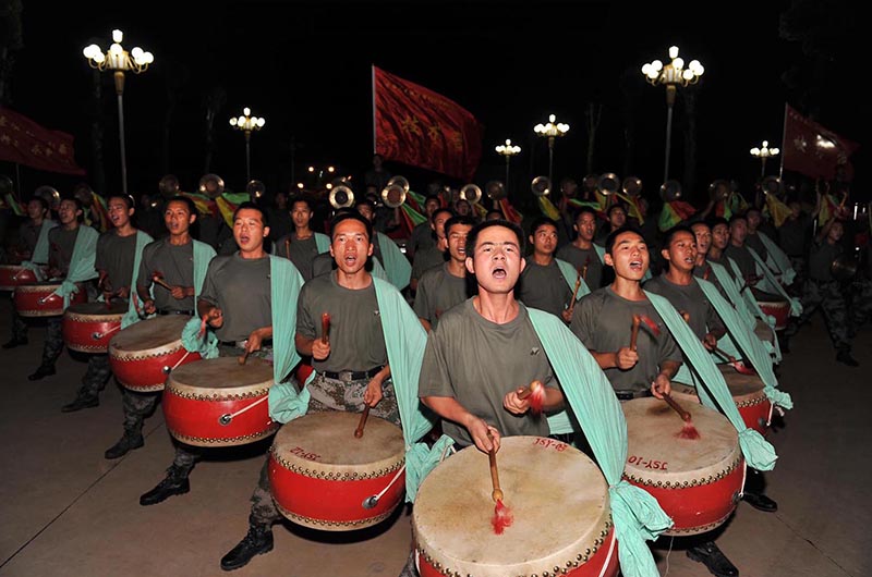 邵陽96313部隊(duì)60人威風(fēng)鑼鼓隊(duì)