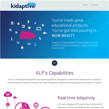 软件,kidaptive希望能够借助寓教于乐的方式让家长和儿童深入学前教育